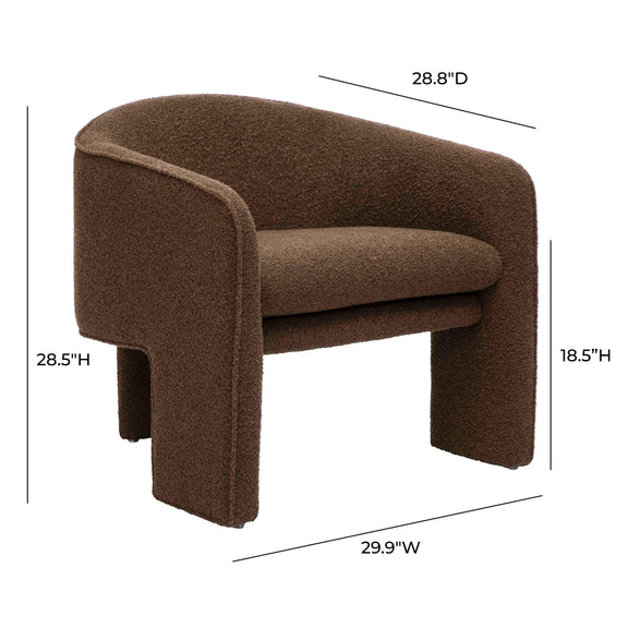 Marla Performance Boucle Accent Chair - Brown