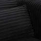 Tarra Fluffy Oversized Black Corduroy Armchair