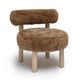Carmel Dark Taupe Vegan Shearling Accent Chair