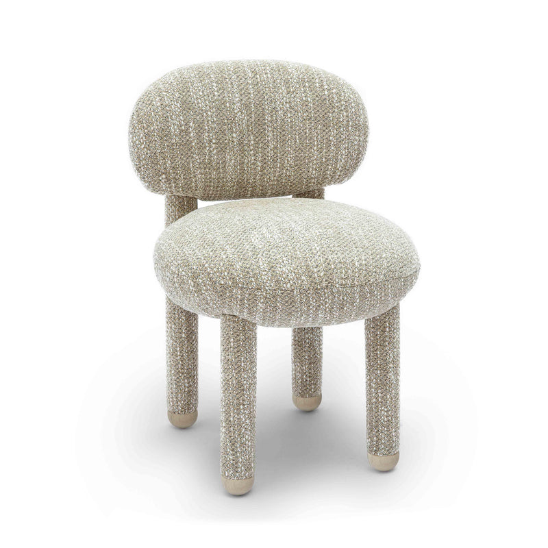 Manu Nubby Performance Fabric Side Chair - Beige