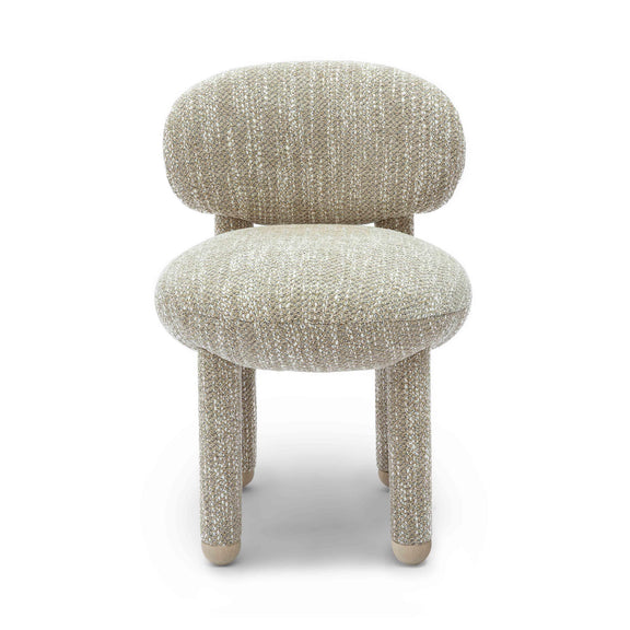 Manu Nubby Performance Fabric Side Chair - Beige