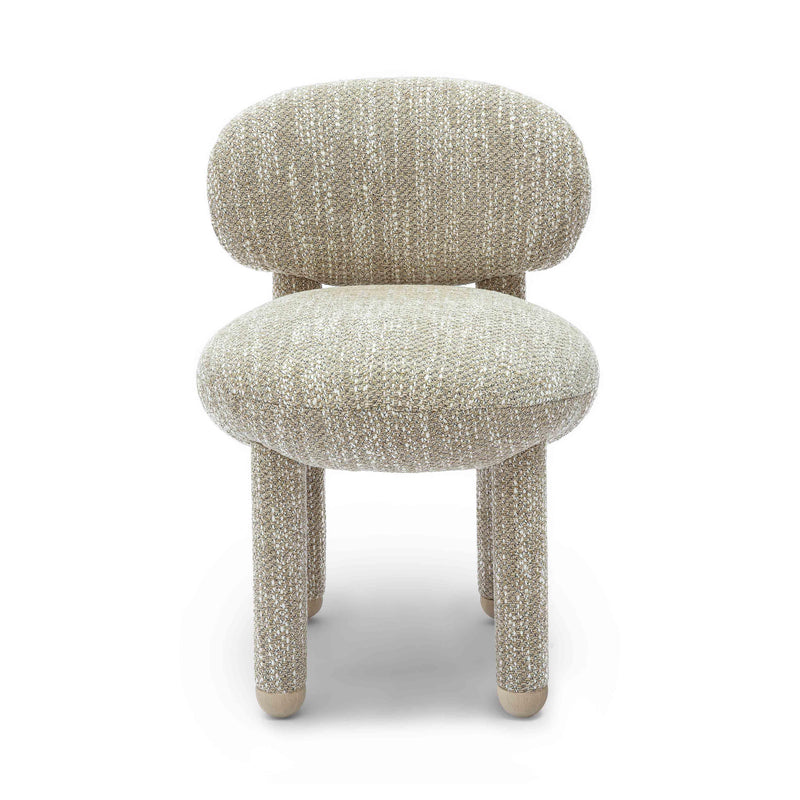 Manu Nubby Performance Fabric Side Chair - Beige