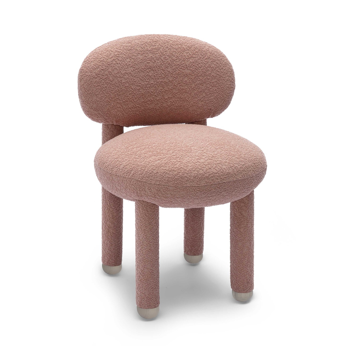 Manu Nubby Performance Fabric Side Chair - Pink