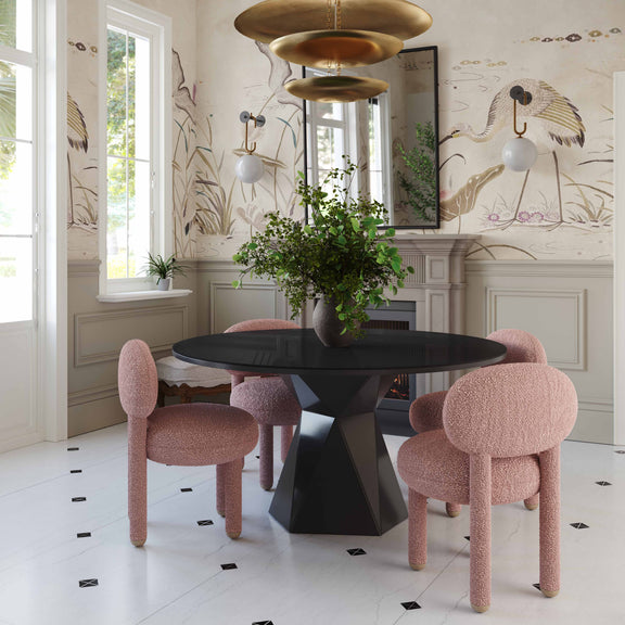 Manu Nubby Performance Fabric Side Chair - Pink