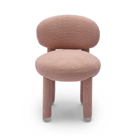 Manu Nubby Performance Fabric Side Chair - Pink
