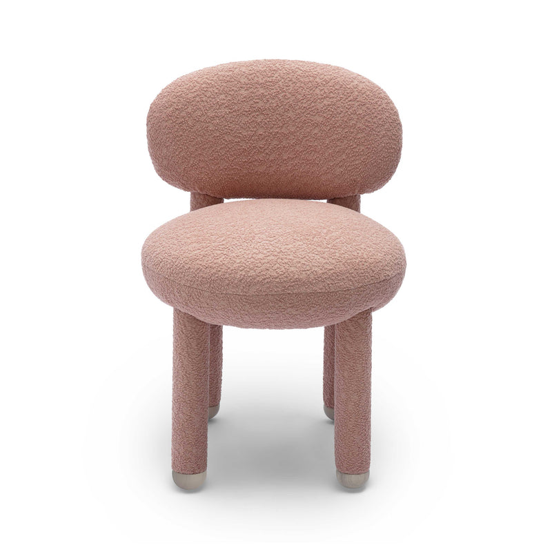 Manu Nubby Performance Fabric Side Chair - Pink