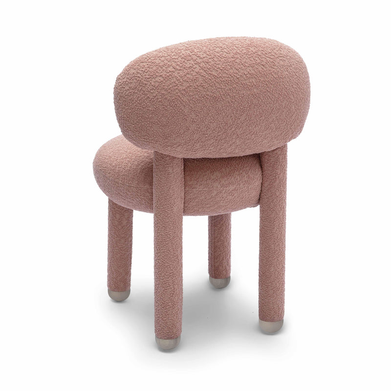 Manu Nubby Performance Fabric Side Chair - Pink