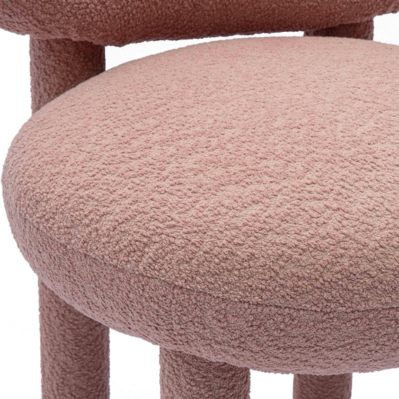 Manu Nubby Performance Fabric Side Chair - Pink
