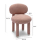 Manu Nubby Performance Fabric Side Chair - Pink