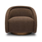 Rory Chocolate Brown Boucle Swivel Chair
