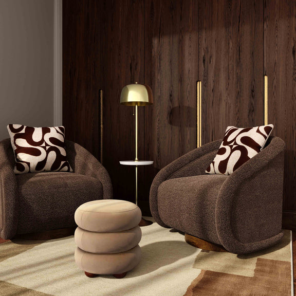 Bonney 20" Boucle Square Throw Pillow Cover - Brown / Pillow Cover Only