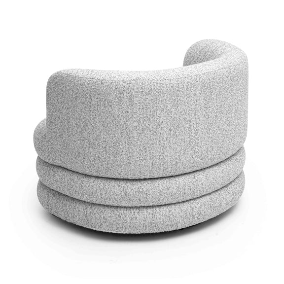 Astor Heavy Performance Boucle Swivel Hotel Lounge Chair - Light Grey