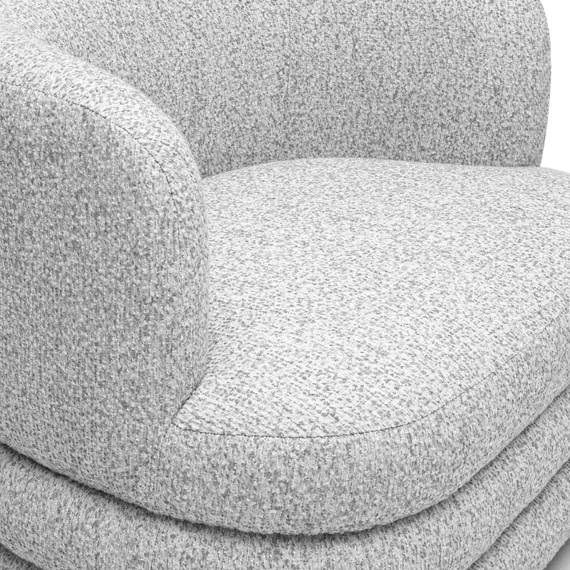 Astor Heavy Performance Boucle Swivel Hotel Lounge Chair - Light Grey