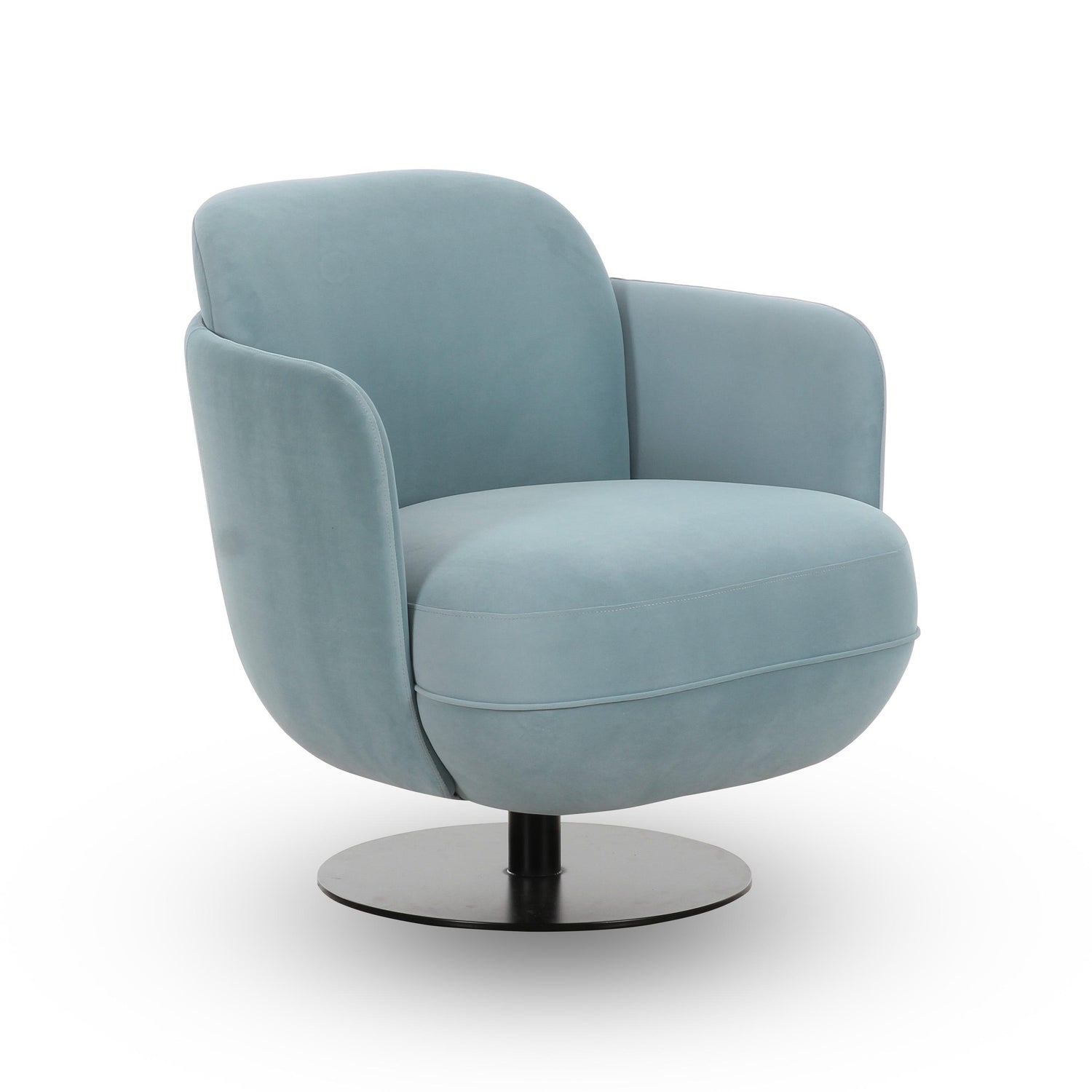 Solange Blue Shadow Velvet Swivel Chair