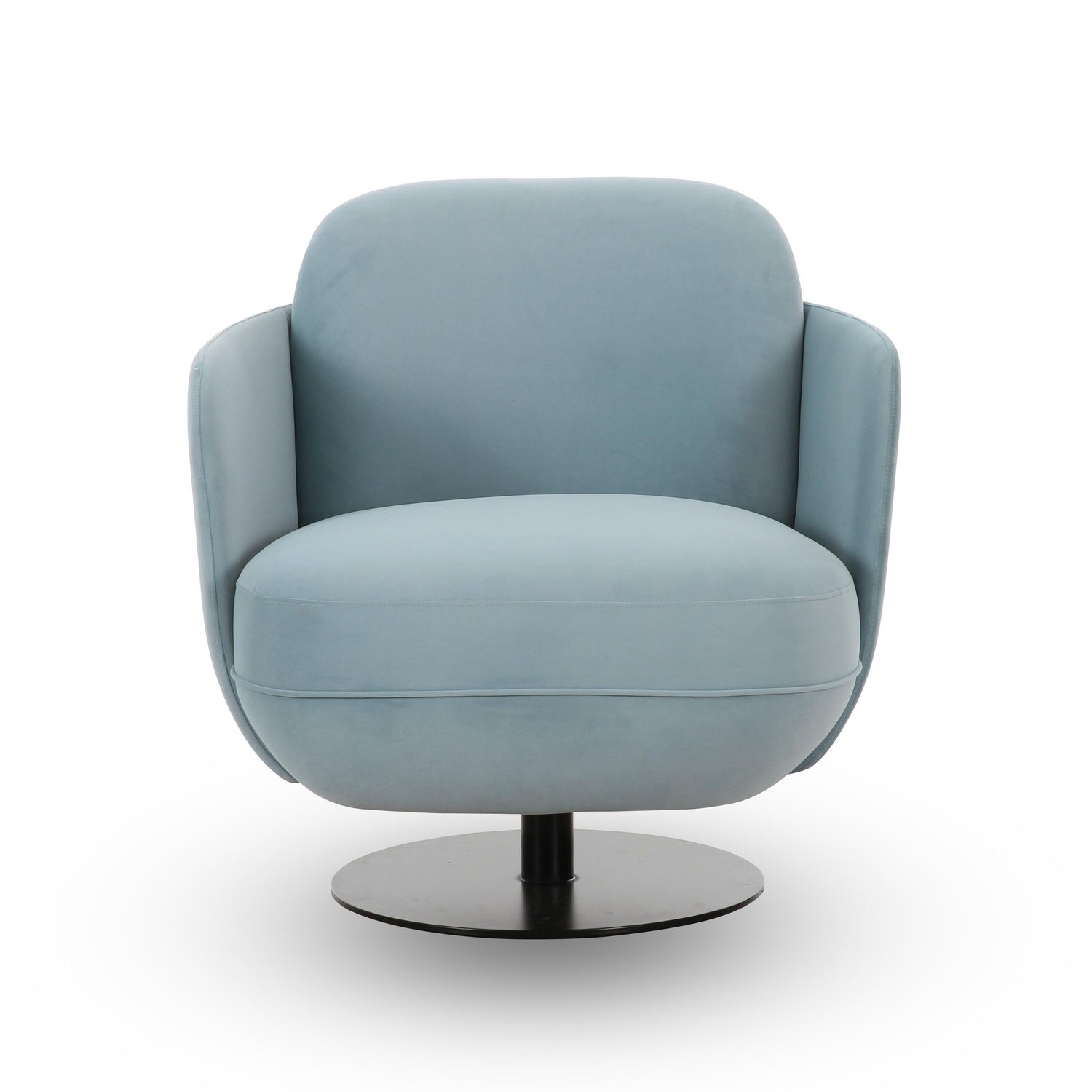 Solange Blue Shadow Velvet Swivel Chair