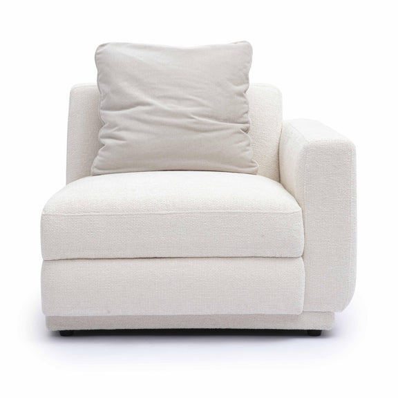 Perry Cream Chenille Modular RAF Corner Chair