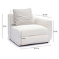 Perry Cream Chenille Modular RAF Corner Chair