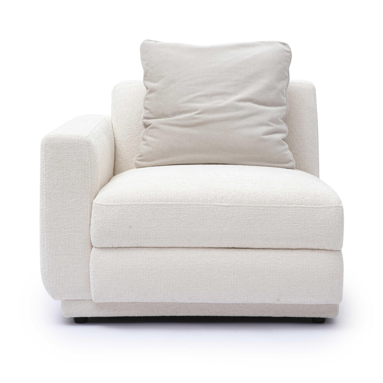 Perry Cream Chenille Modular LAF Corner Chair