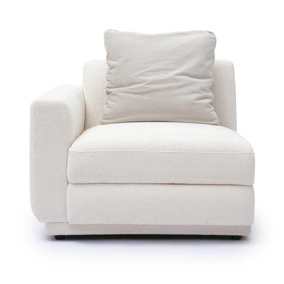 Perry Cream Chenille Modular LAF Corner Chair