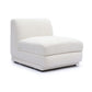 Perry Cream Chenille Modular Armless Chair