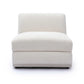Perry Cream Chenille Modular Armless Chair