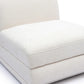 Perry Cream Chenille Modular Armless Chair