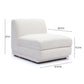 Perry Cream Chenille Modular Armless Chair