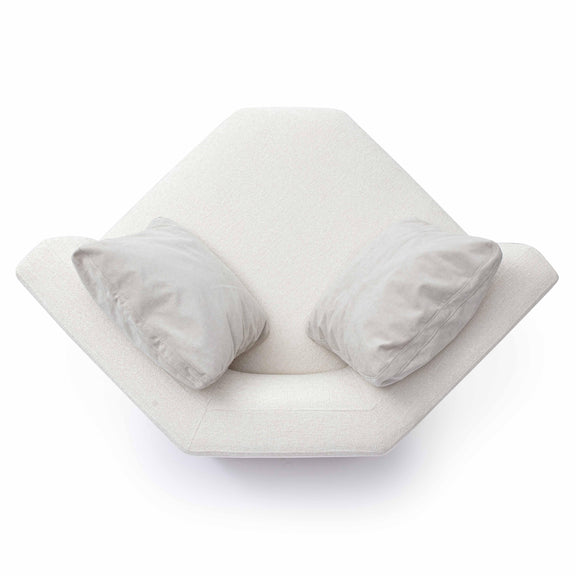 Perry Cream Chenille Modular Wedge Corner Chair