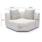 Perry Cream Chenille Modular Wedge Corner Chair