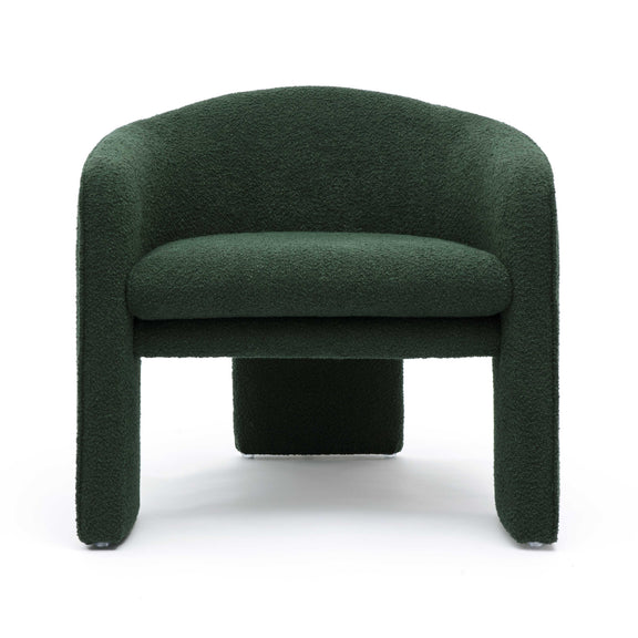 Marla Forest Green Boucle Accent Chair