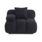 Calliope Black Vegan Shearling Modular Corner Chair