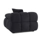 Calliope Black Vegan Shearling Modular Corner Chair