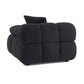 Calliope Black Vegan Shearling Modular Corner Chair