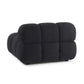 Calliope Black Vegan Shearling Modular Armless Chair