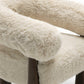 Spara Natural Straight Vegan Shearling Accent Chair