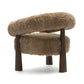 Spara Taupe Straight Vegan Shearling Accent Chair