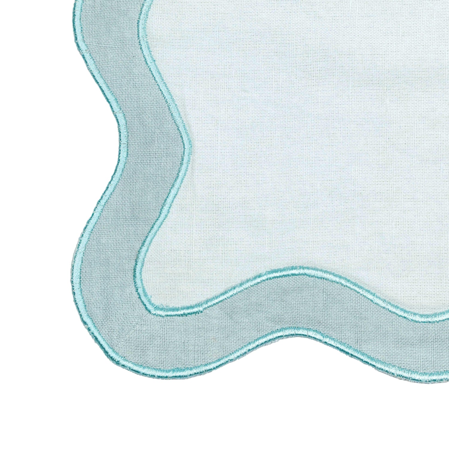 TOV Sea Blue Wavy Challah Cover