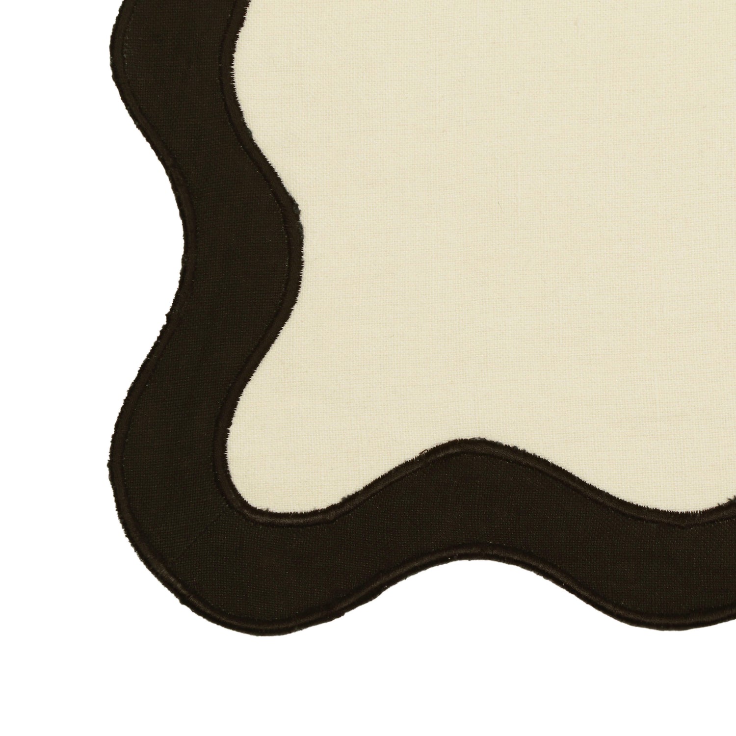 TOV Cream & Black Wavy Challah Cover