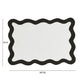 Scalloped Edge Black and White Cotton Placemat - Set of 4