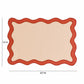 Scalloped Edge Rust and Orange Cotton Placemat - Set of 4