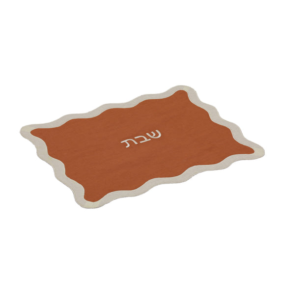 Wavy Challah Cover - Rust