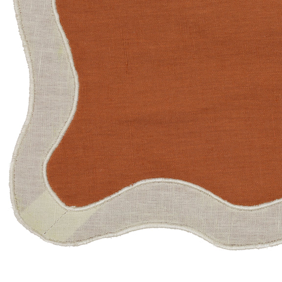 Wavy Challah Cover - Rust