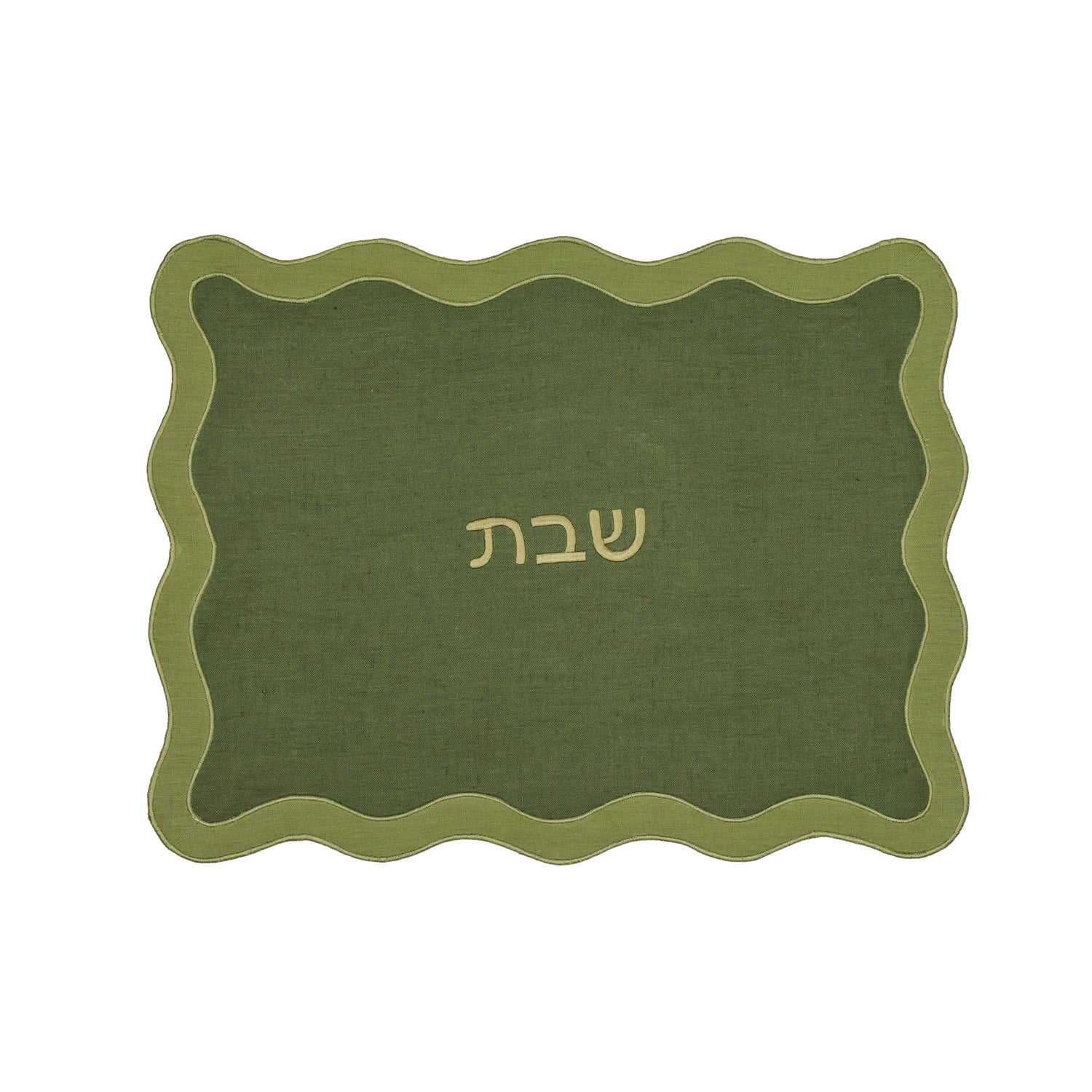 Wavy Challah Cover - Green