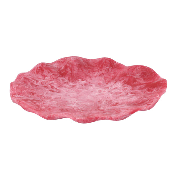 Mera Resin Petal Tray - Red