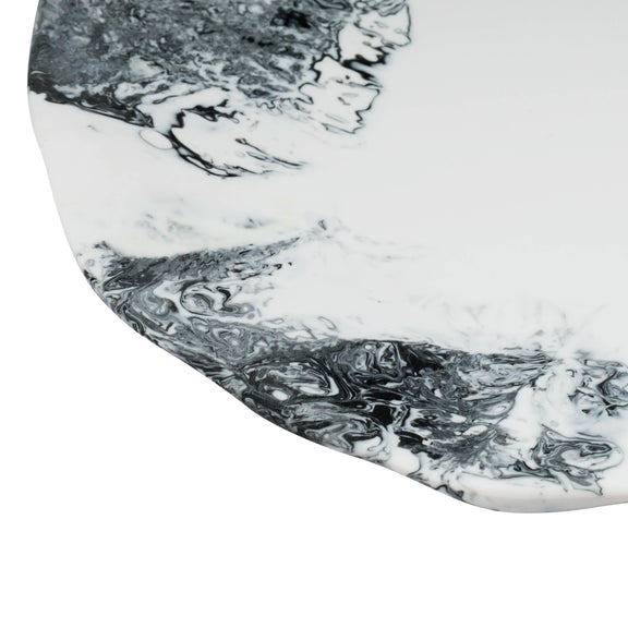 Mera Resin Petal Tray - Black and White