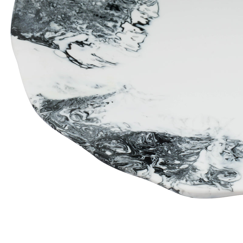 Mera Resin Petal Tray - Black and White