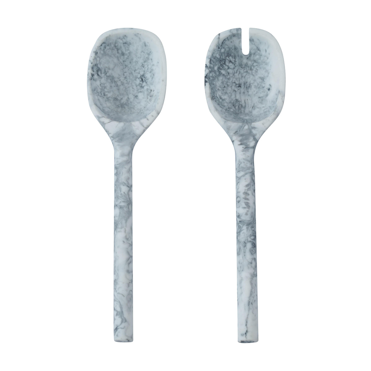 Mera Resin Serving Spoons - Set of 2 - Black and White