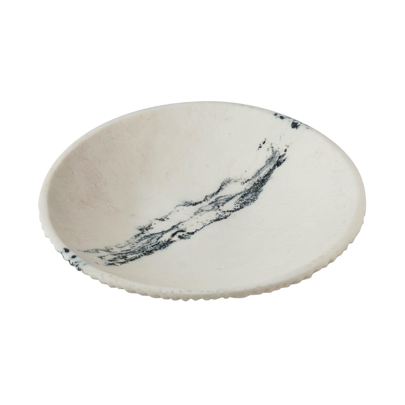 Ikani  Black &amp; White Resin Serving Plate