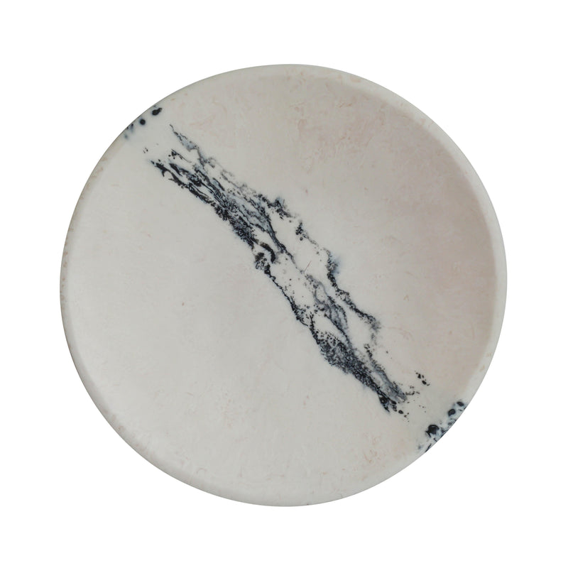 Ikani  Black &amp; White Resin Serving Plate