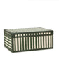 Kora Cotton Jute Contract-Grade Keepsake Box Set - Green Stripes